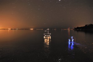 La grande voile, light painting