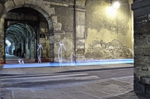light painting, Place des Vosges II, by Christopher Hibbert